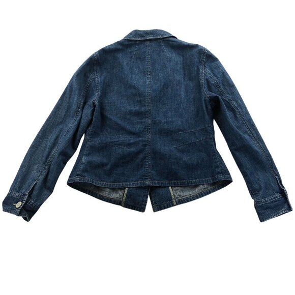 Sigrid Olsen Womens Denim Jean Jacket 12 Embroidered Vintage Button Front Blue - Picture 2 of 14